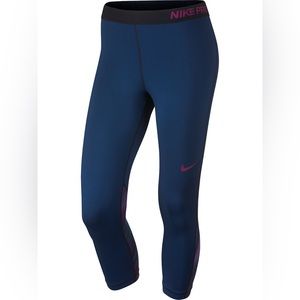 Nike Pro Cool Capri Leggings in Blue and Purple
